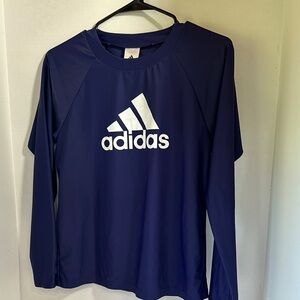 Adidas navy blue long sleeve top size small